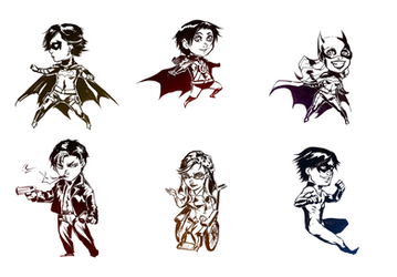 Batfam chibi set 1