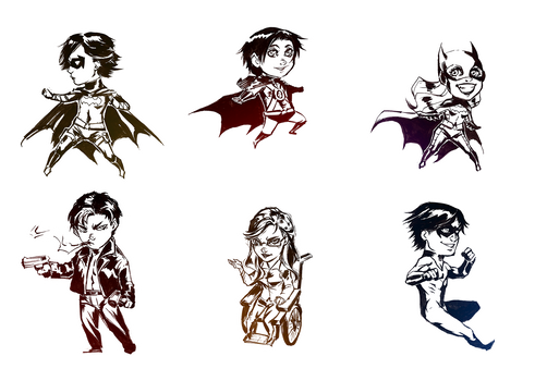 Batfam chibi set 1