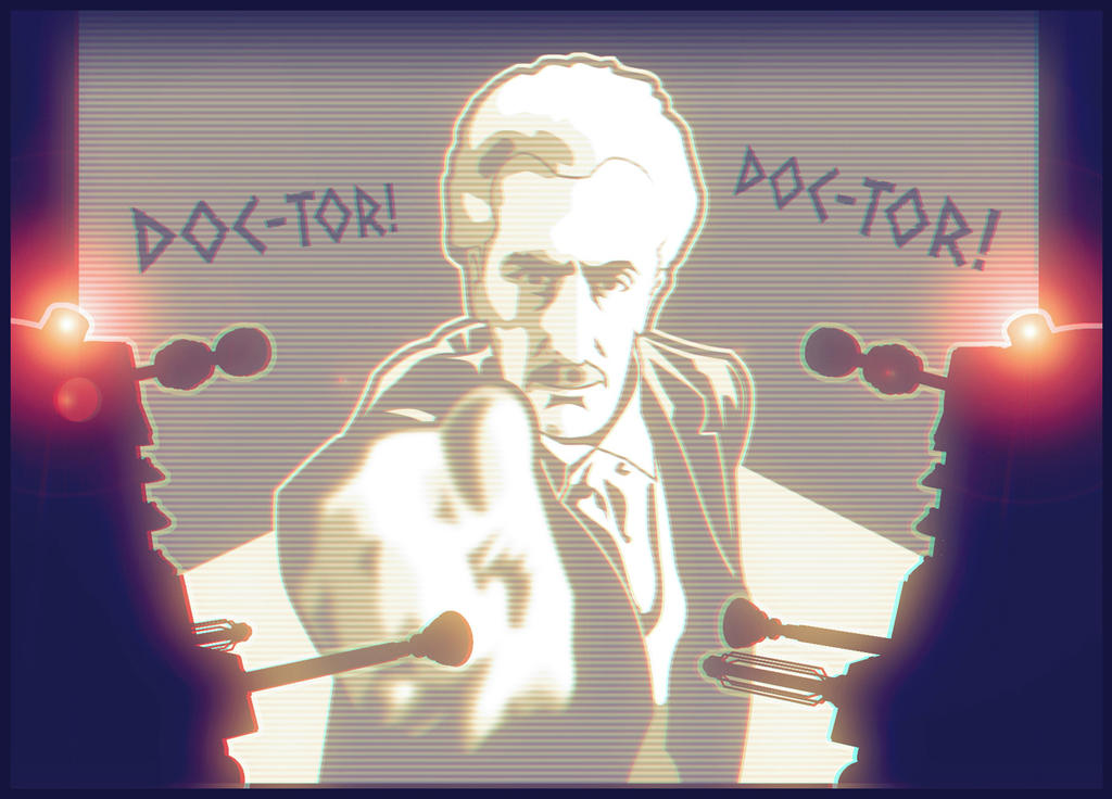 Peter Cushing - Dr. Who and the Daleks by AbelMvada Peter Cushing - Dr. Who and the Daleks by AbelMvada