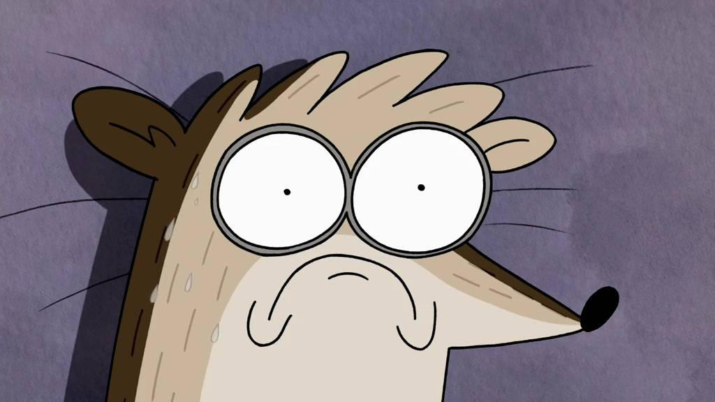 What did Rigby watch by joaquinlove1998 on DeviantArt