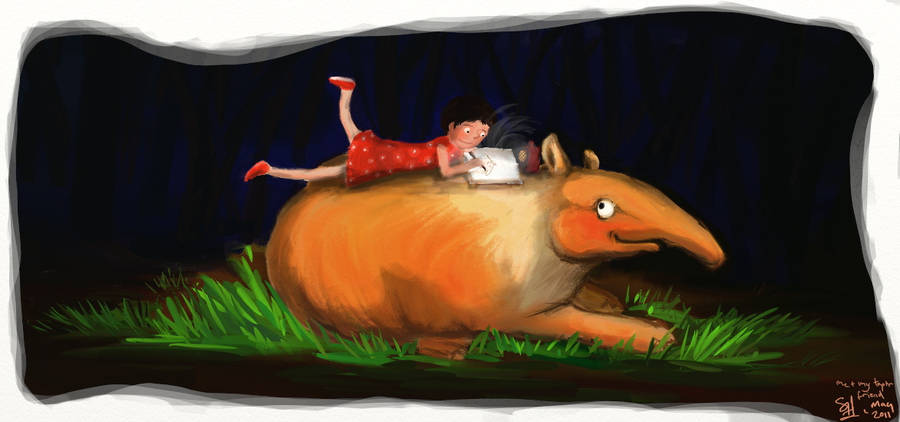 me and my tapir friend by bonzaialsatian