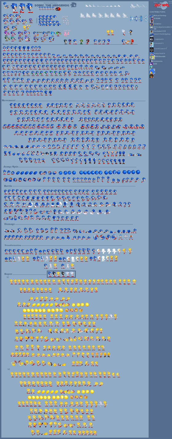 The Ultimate ModGen Sonic Sprite Sheet by AwayAtol04 on DeviantArt