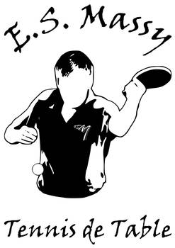 Men logo for the table tennis club of Massy