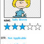 Peanuts Character Opinion Card - Sally Brown