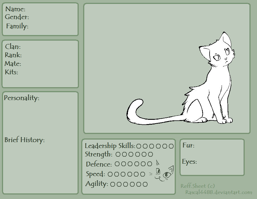 Warrior cat Ref Sheet (All members must use) by May1337 on DeviantArt