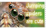 Jumping spiders are cute stamp