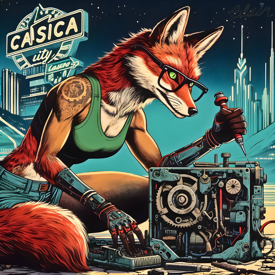 Fox Left Machine Fox Mechanic 14 by Blair-bad-luck-witch on DeviantArt