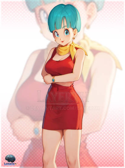 sexy bulma tight dress Slim Fabric Finished Bulma anime figure with