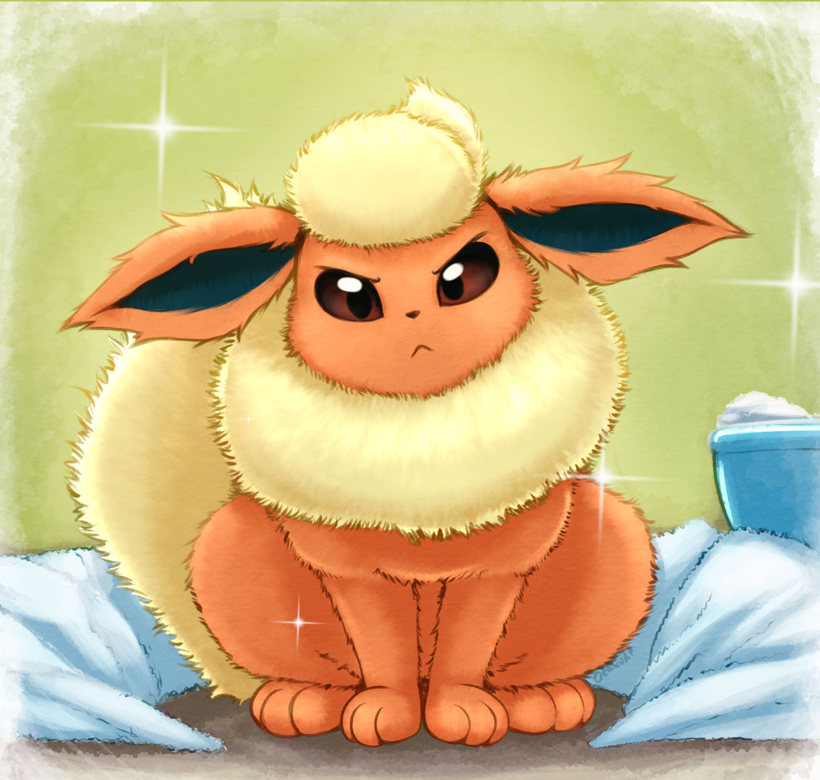 Flareon Rug Clean Flareon by otakuap on DeviantArt