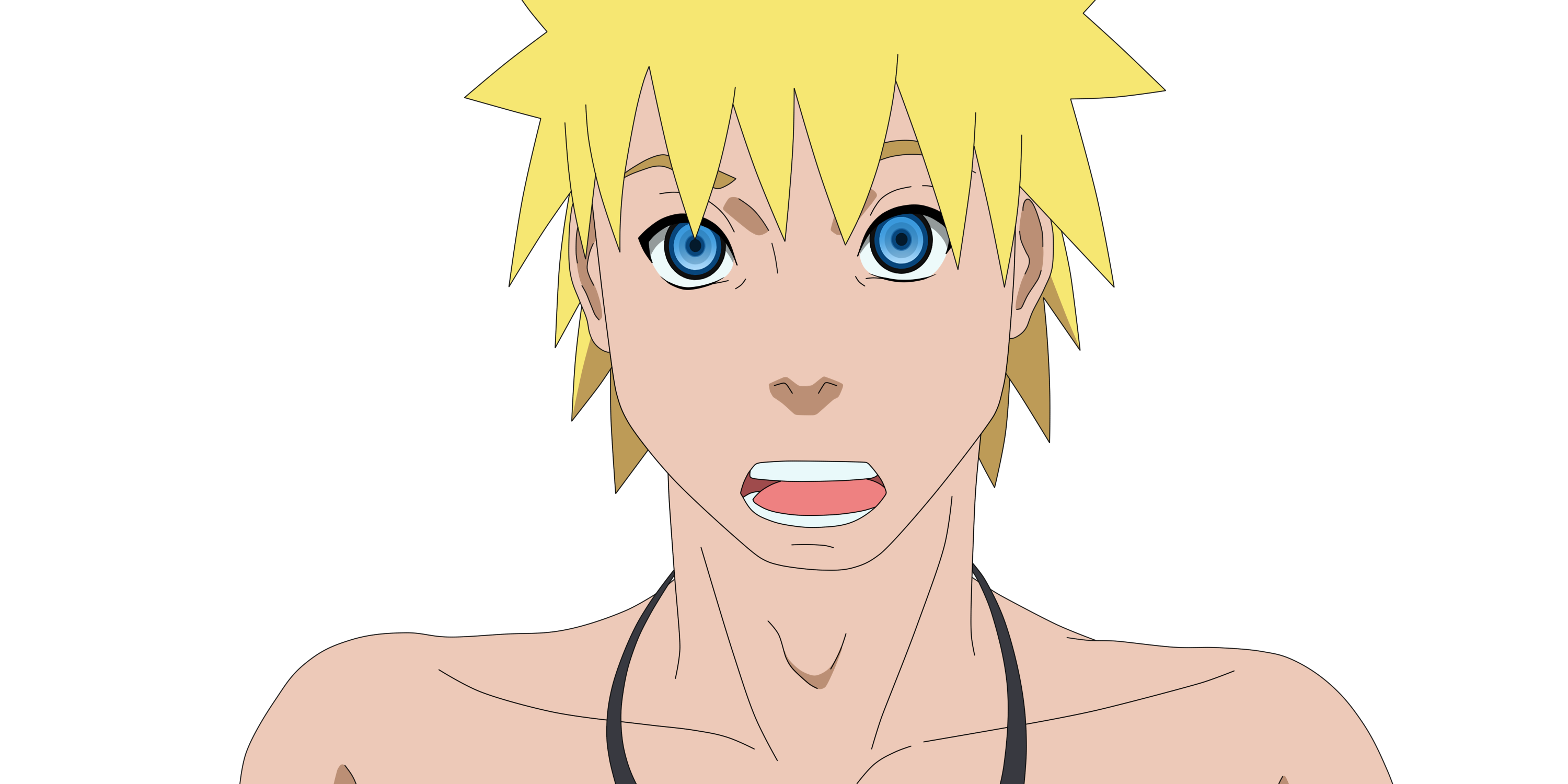 naruto face drawed, I used PaintTool SAI Very good program.…