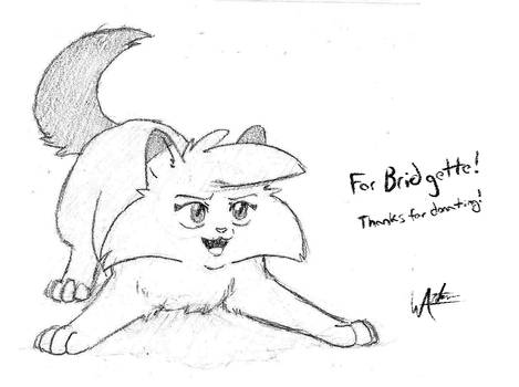 [UNICEF COMM] Graypaw Pencil Sketch for Bridgette