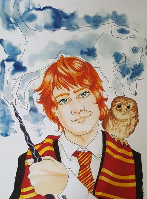 Ron and his Patronus by TheEclecticFox on DeviantArt