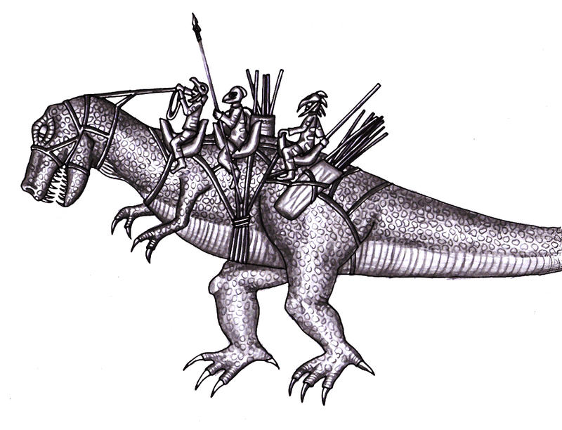 T-Rex riders by Spheretraveller on DeviantArt