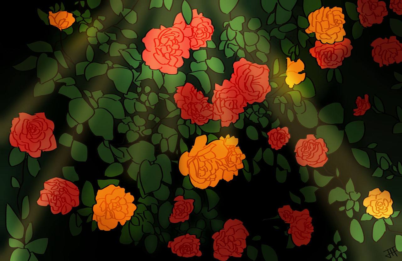 Bush Trace Flower Bush (Tracing for practice) by Filllyreports on DeviantArt
