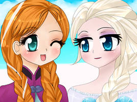 Anna and Elsa Frozen