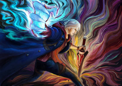 Dante in DMC4( Colored ver.) by eilinna on DeviantArt