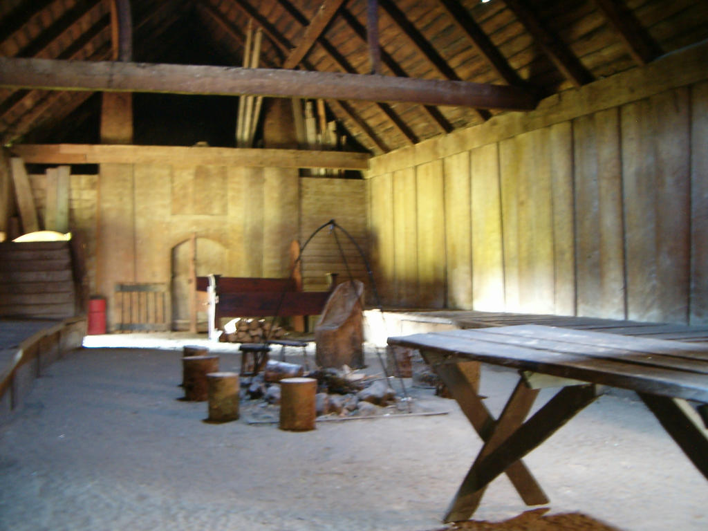 Viking Longhouse interior by kanyiko on DeviantArt