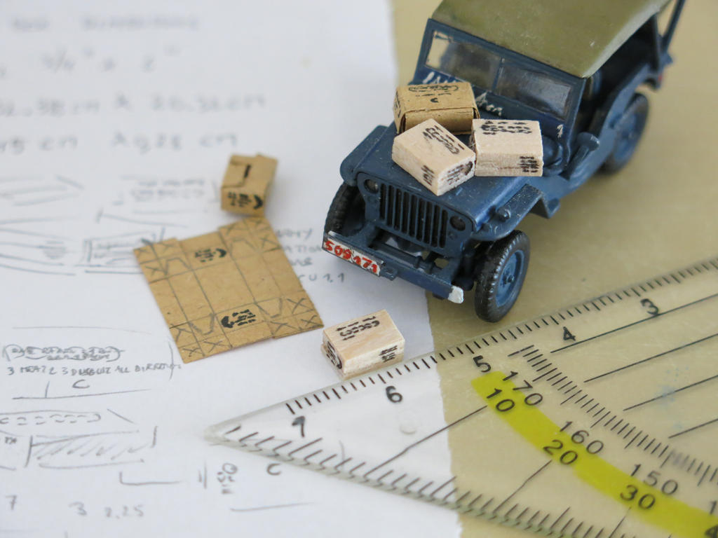 Scratch modelling: 1/72 scale C-rations boxes by kanyiko on DeviantArt