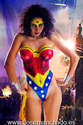 Wonder Woman Body Paint by Jose Manchado