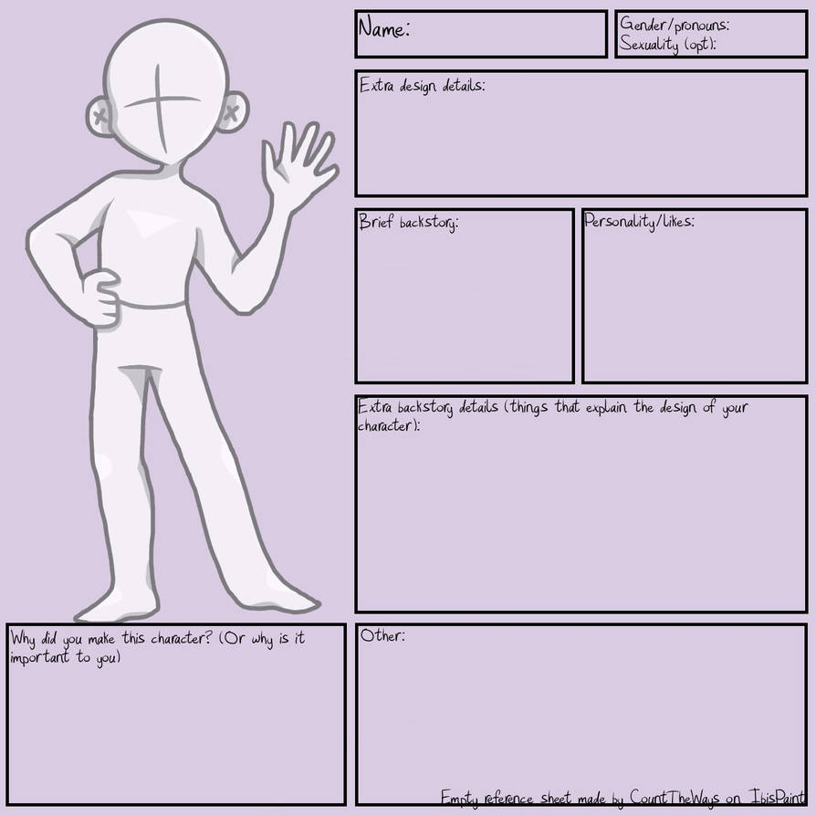 Oc Design Notes Free Oc Reference Sheet! by Coun1TheWays on DeviantArt