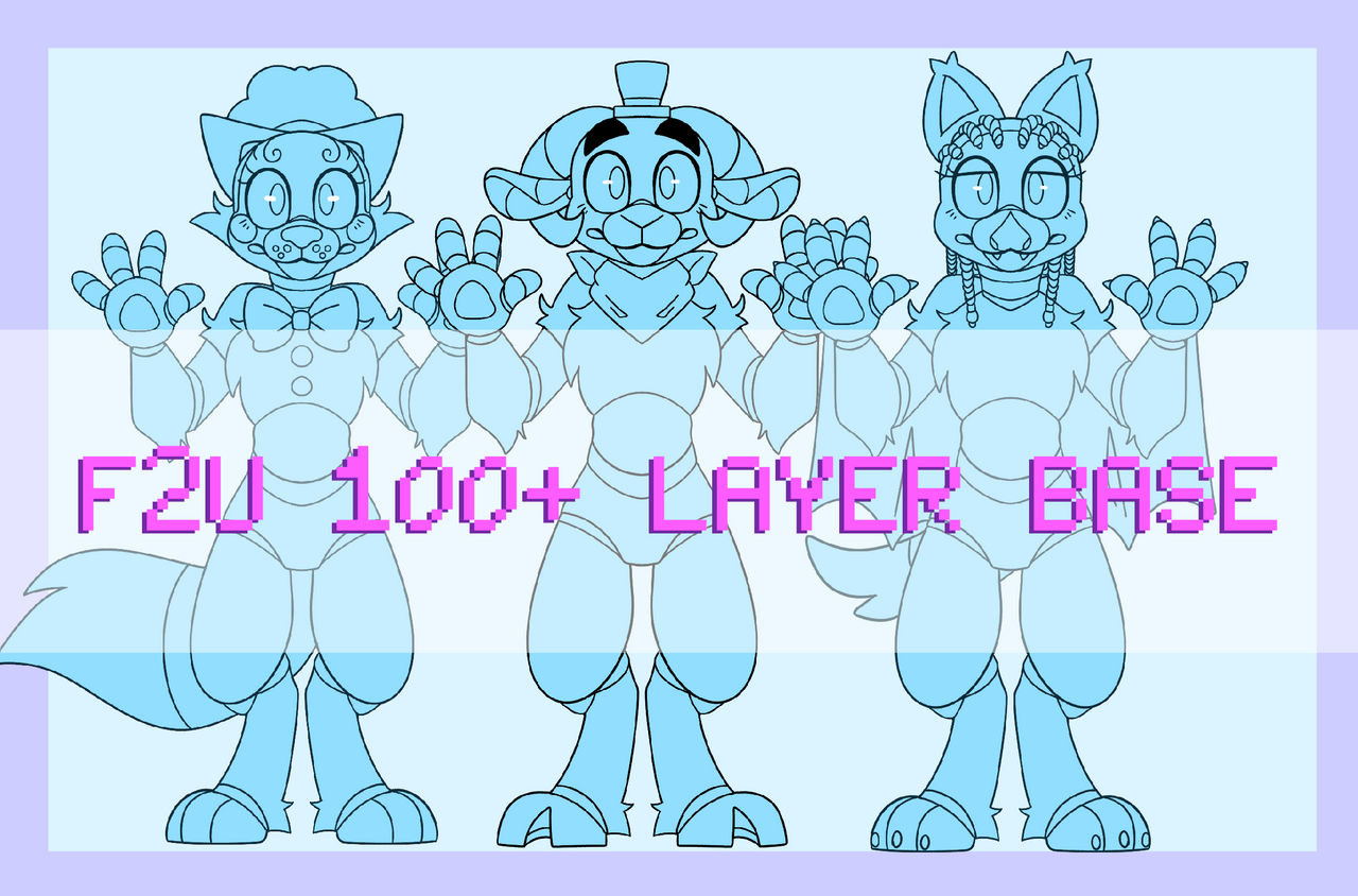 Fnaf Model Base Design F2U FNAF BASE 100+ LAYERS by virusyokai on DeviantArt