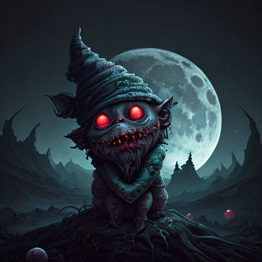 Exploding Gnome A repulsively twisted lunar gnome its grotesque fe by mixmagic100 on ...