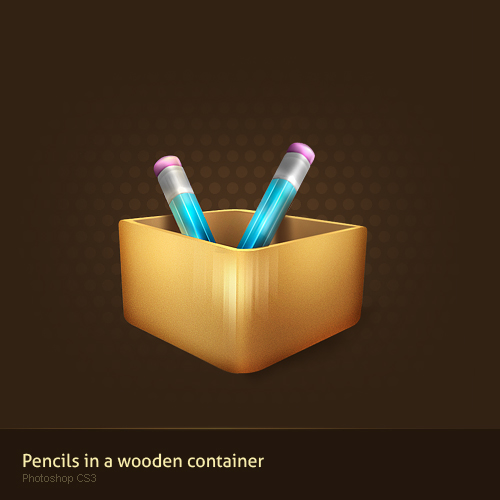 Pencils in a container