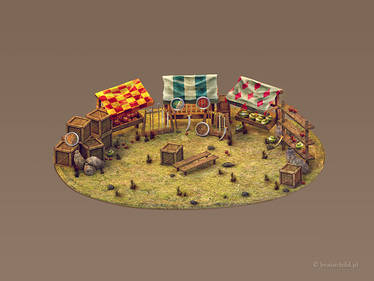 3d Game Market Building - game building icon