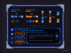 Sci-fi GUI set