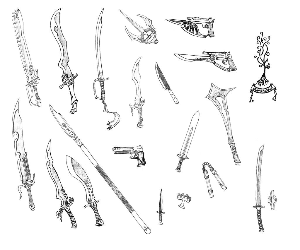 Random Weapon Cartoon Writing Random Weapons 4 by Bladedog on DeviantArt