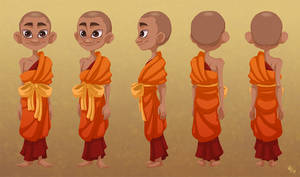 Novice Monk - Character Turn-around