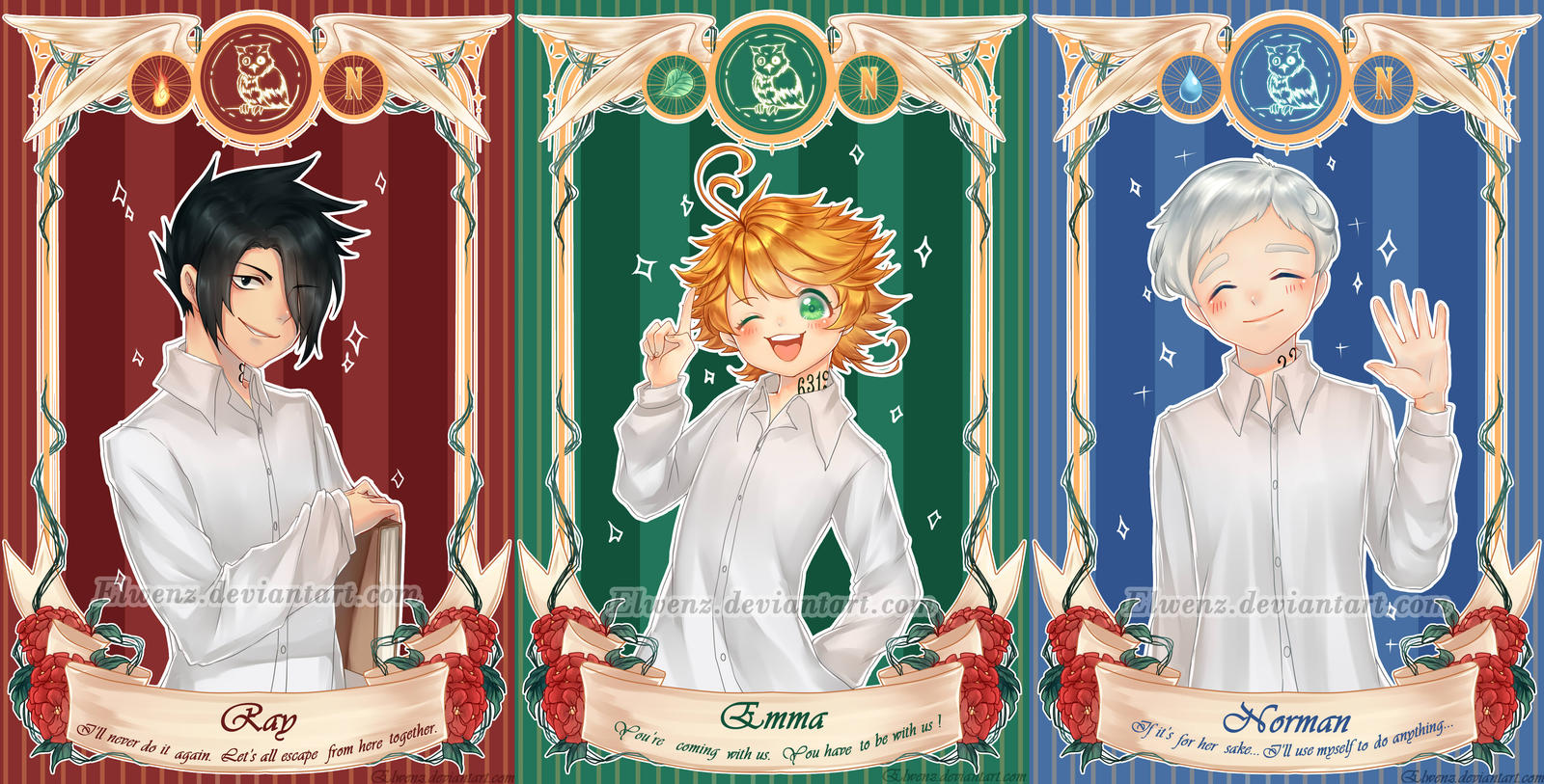 Anime] The Promised Neverland Anime Character Designs Fan Art : r
