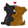 Moony + Padfoot lovelove plush