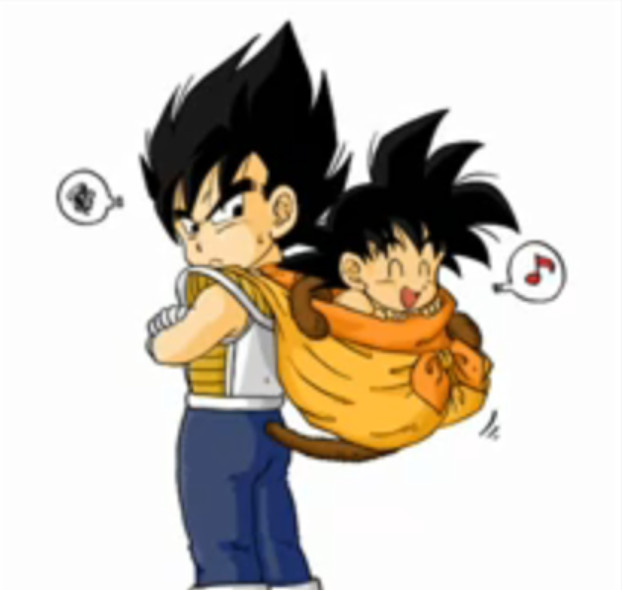 Kid Goku and Kid Vegeta