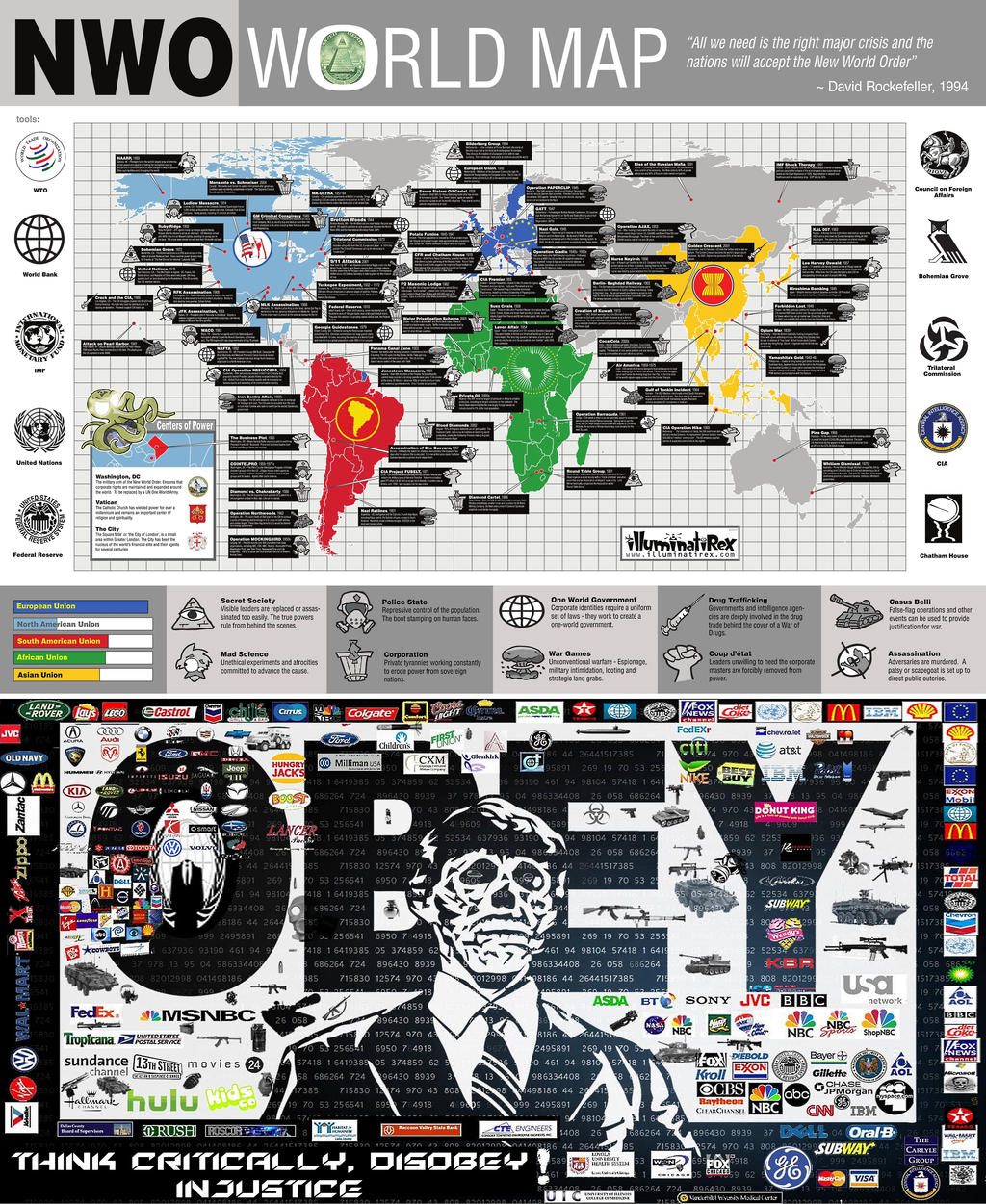 Nwo Map New world order and global governments map - combo by retroreloads on ...
