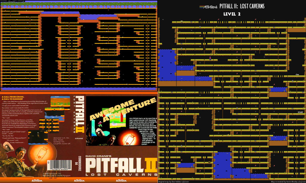 Pitfall 2 levels 1-2 combo map - knightquest by retroreloads on DeviantArt