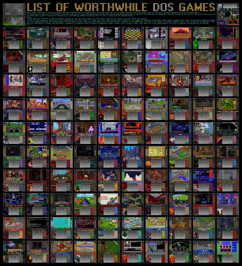 Dos games - Worthwhile favorites by retroreloads on DeviantArt