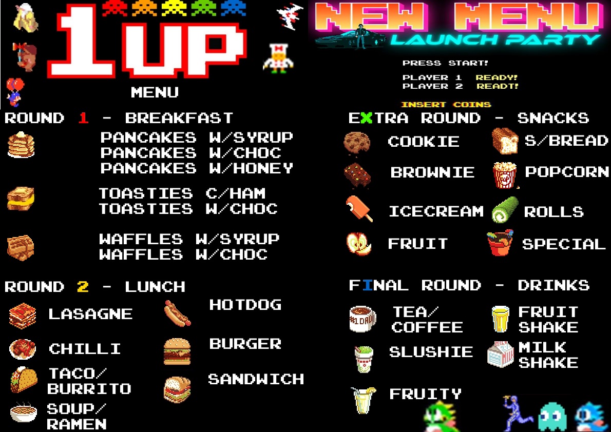Return Learn Gaming Diner 1up Menu V2 by retroreloads on DeviantArt