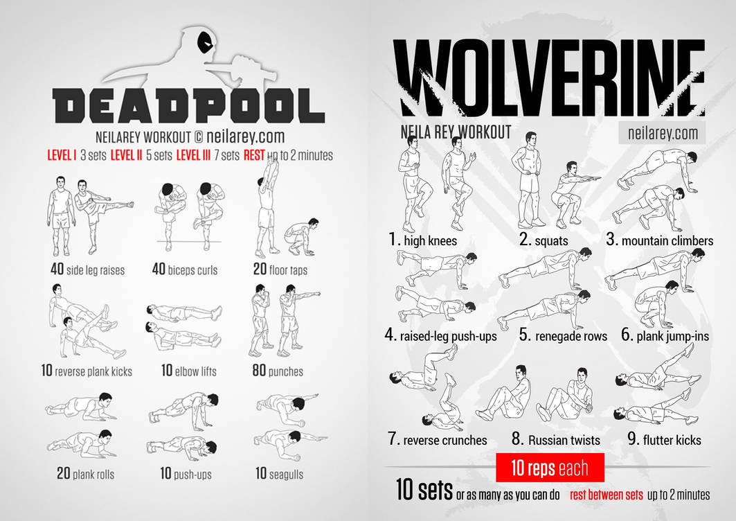 Deadpool Exercise Darebee Deadpool-wolverine by retroreloads on DeviantArt