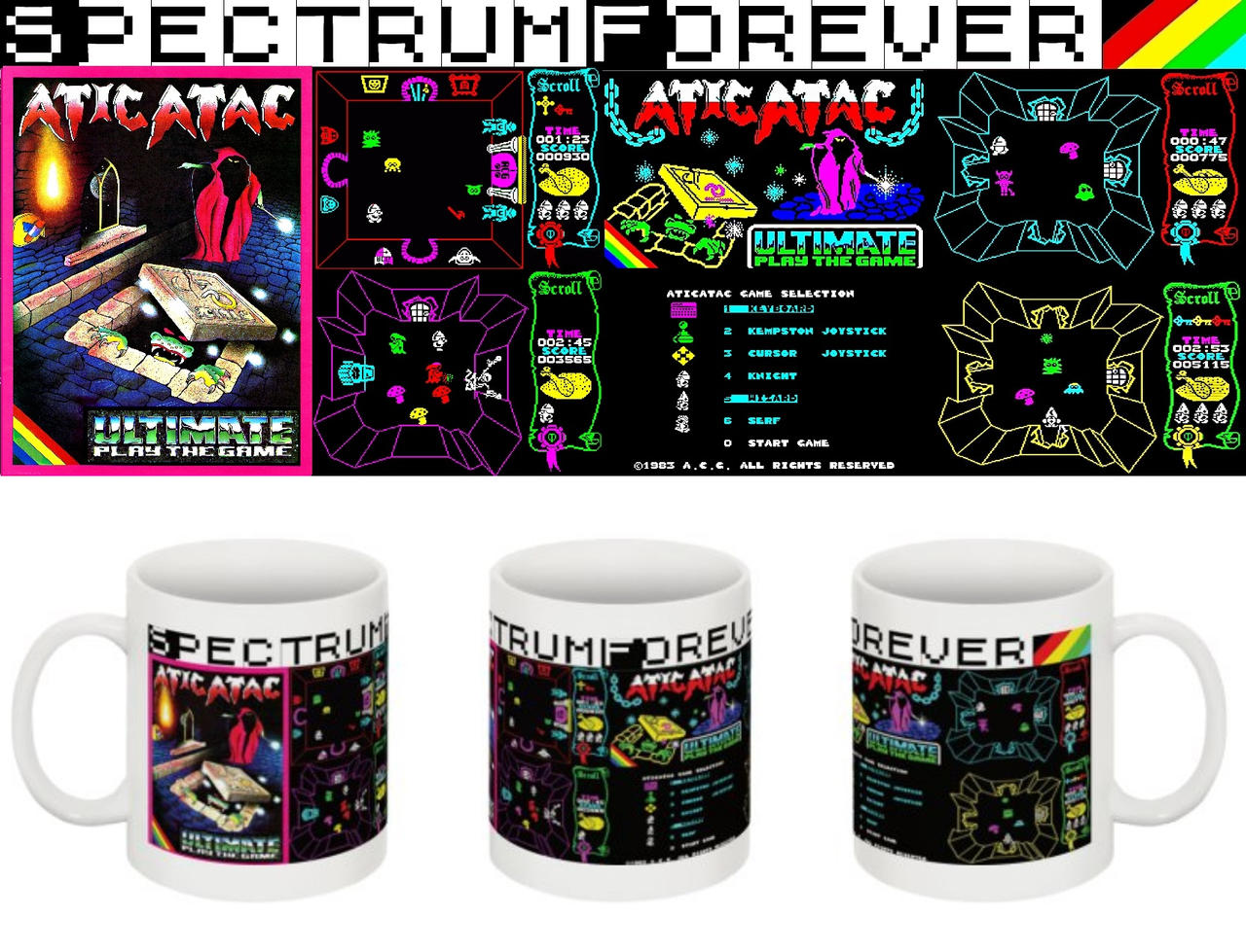 Atac Vector Deviantart Mug-speccy Atic Atac Preview by retroreloads on DeviantArt