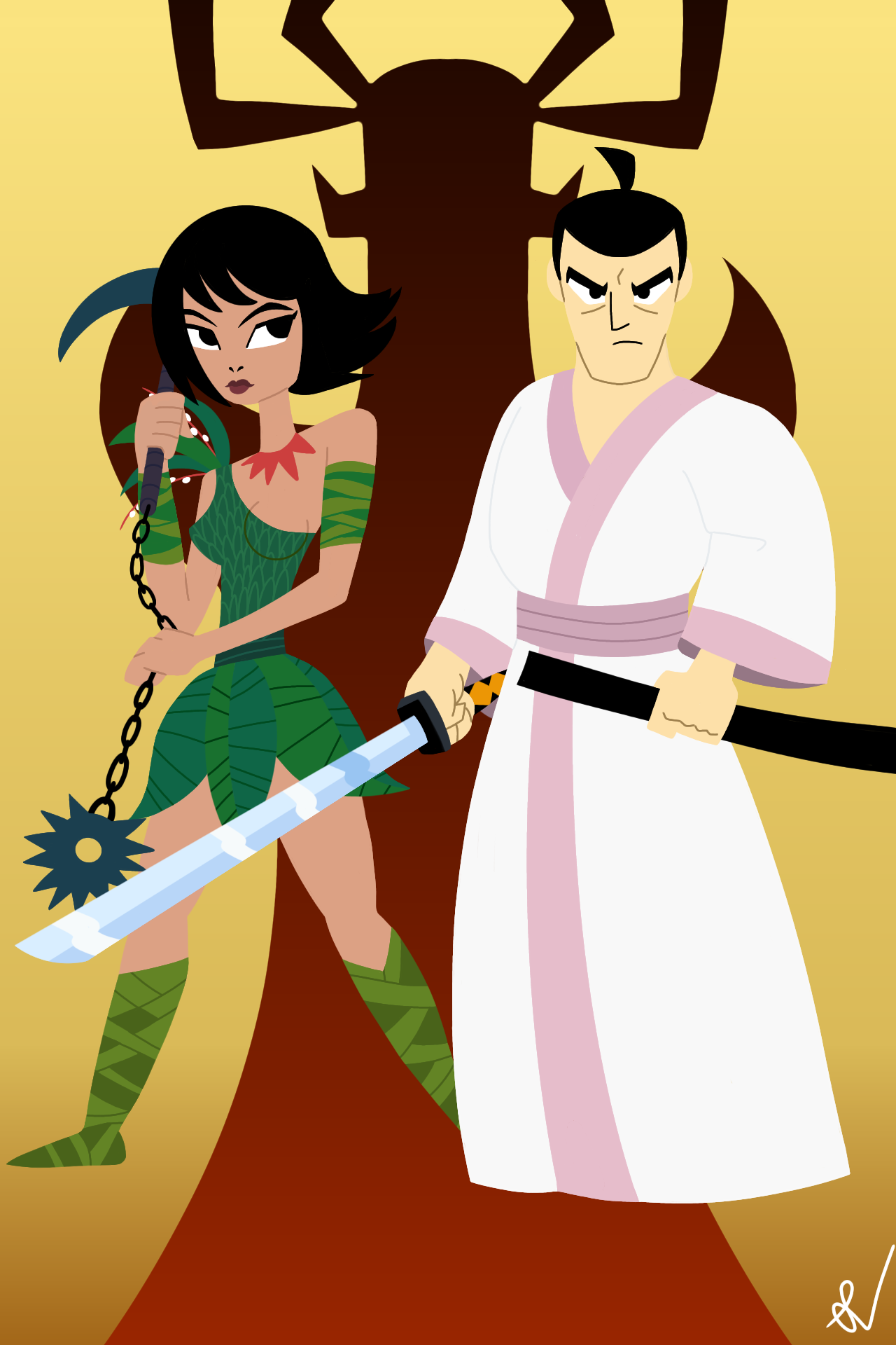 Ashi Rave Samurai jack and ashi by shenvalor by retroreloads on DeviantArt