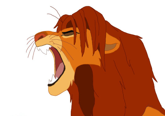 Simba roaring by theblazinggecko on DeviantArt