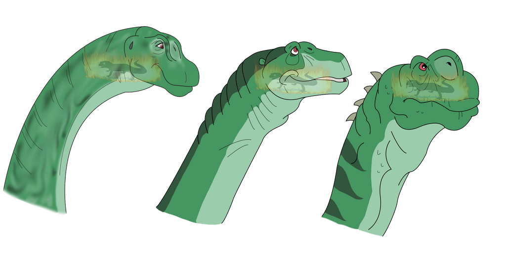 Concept art of a sauropod character from Disney's Dinosaur (2000)