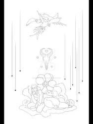 Undertale - Fading Light Cover Lineart