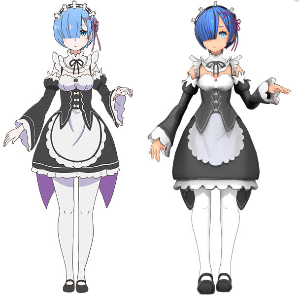 Rem 3d model by imaginationclash on DeviantArt
