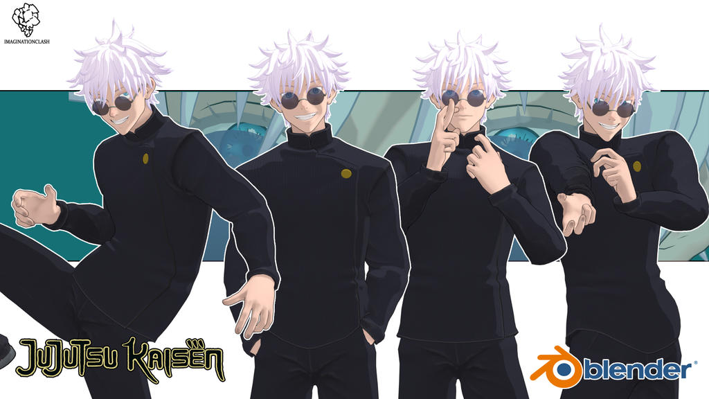 Gojo Satoru 3D model full by imaginationclash on DeviantArt