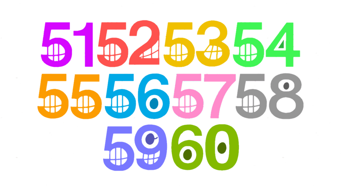 My TVOkids Numbers 51- 70 In My Style by BJCryor25 on DeviantArt