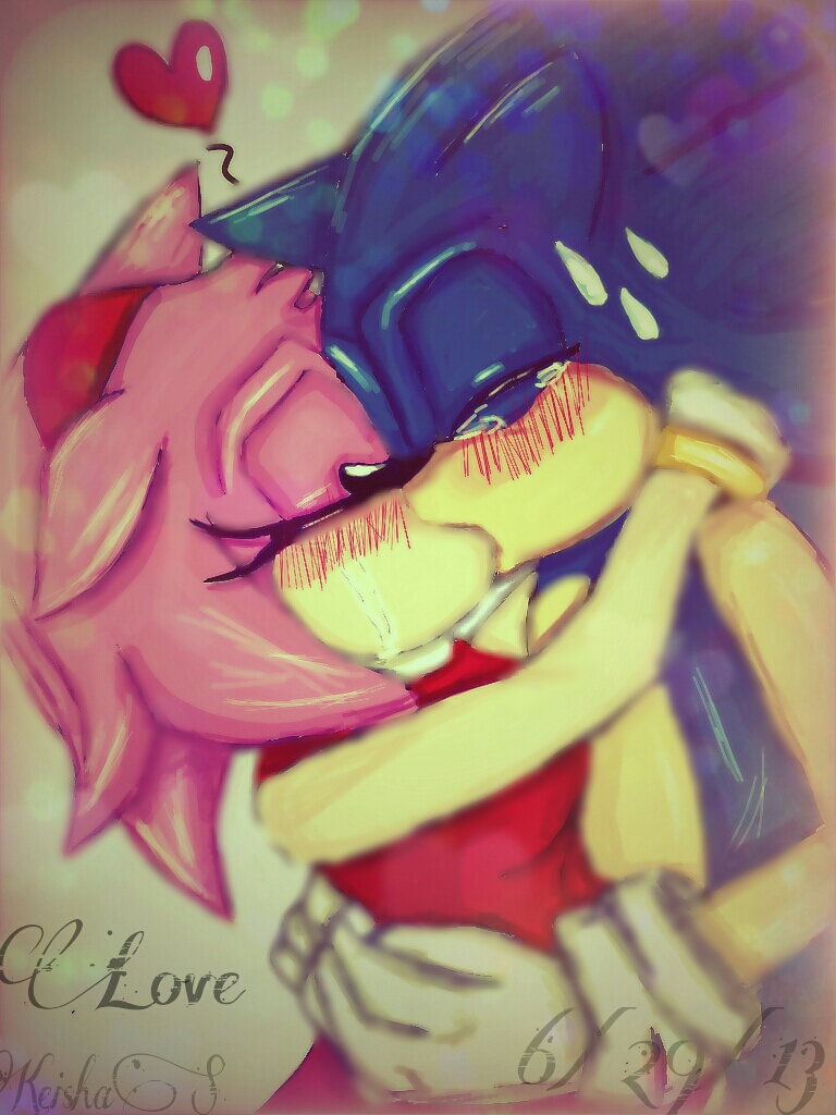 Sonamy kiss (reupload) by Ipun on DeviantArt