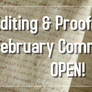 Editing + Proofreading Commissions OPEN for Feb.