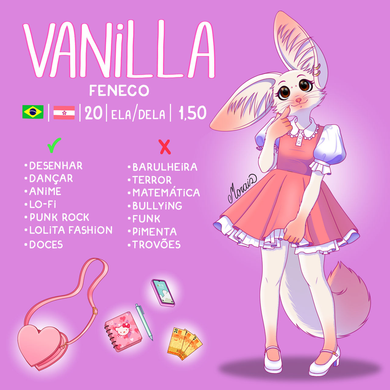Fox Rabbit Fursona Fennec fox fursona by ArtByMorais on DeviantArt